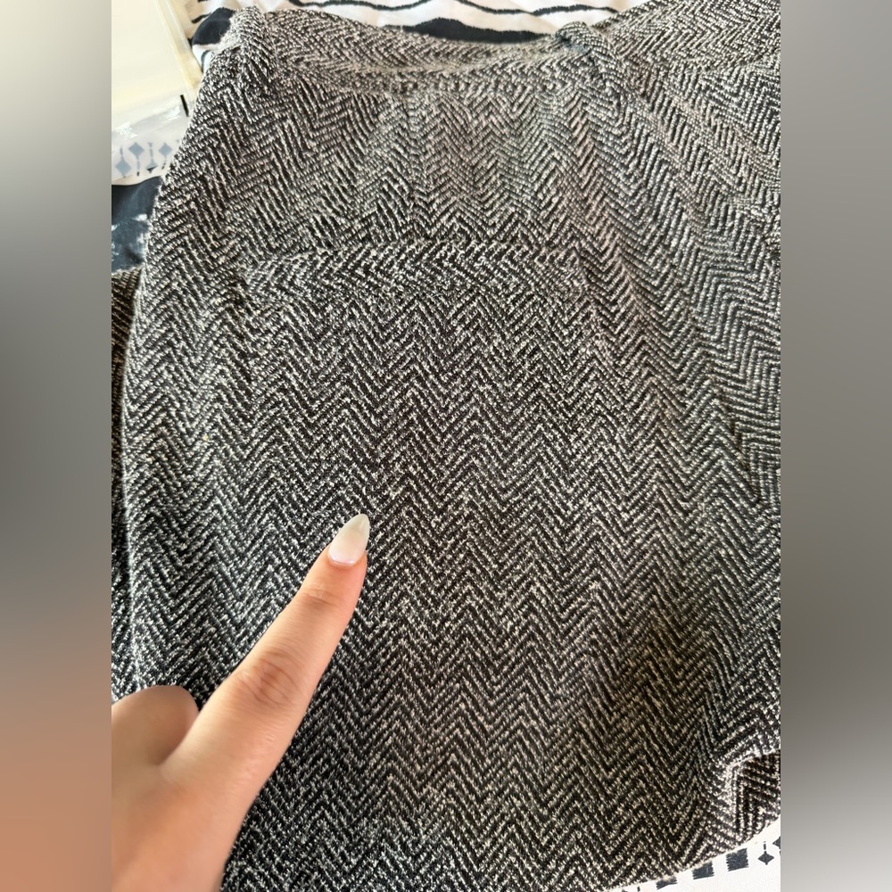 Sz 0 Free People Gray Herringbone Jogger Pants Pleated Trousers $158 MSRP - Picture 11 of 11